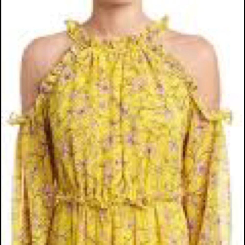Avec Les Filles floral cold shoulder maxi dress - Picture 3 of 7